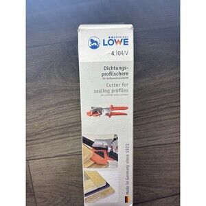 Löwe 4.104/V sealing profile shears used for cutting outer corners on rubber